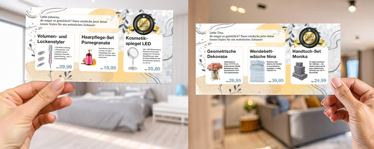 Relevante Angebote per Print mit Hyperpersonalisierung